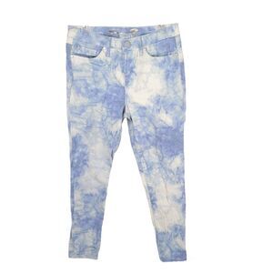 Seven7 Jeans Womens 10 Skinny High Hollywood Tie Dye Stretch Logo Denim Pants